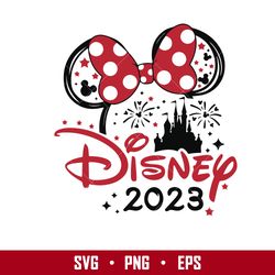 Disney 2023 Svg, Castle Firework Minnie Ears Svg, Disney Svg, Png Eps Digital File