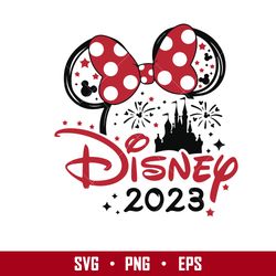 disney 2023 svg, castle firework minnie ears svg, disney svg, png eps digital file