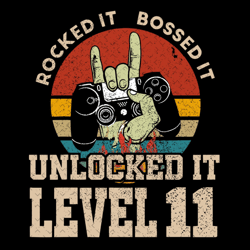 unlocked it level 11 gamer birthday svg, birthday svg, 11th gamer birthday, 11th birthday svg, gamer birthday svg, level