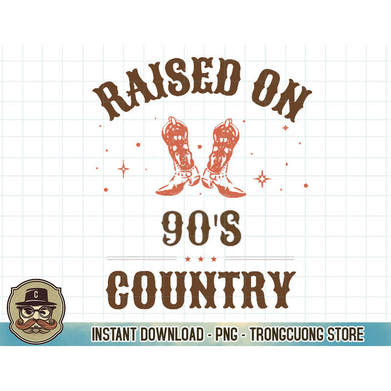 Raised On 90s Country Retro Music Western Cowboy Cowgirl T-Shirt copy.jpg
