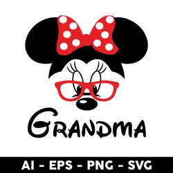 grandma svg, minnie mouse svg, minnie svg, mother's day svg, png dxf eps digital file - digital file