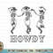 Retro Howdy Skeleton Cowgirl Dancing Cowboy Boots Horse T-Shirt copy.jpg