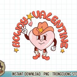 retro howdy valentine day cowboy cowgirl western t-shirt copy png sublimation