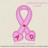 Pink ribbon and hearts applique machine embroidery design by Embroideryzone 3.jpg
