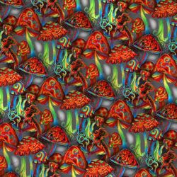 red shrooms 22 seamless tileable repeating pattern