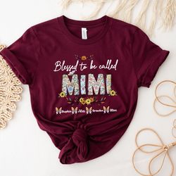 blessed to be called mimi shirt, custom mimi shirt, personalized mimi t-shirt, mothers day t-shirt, gift for mothers day