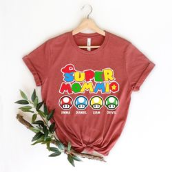 personalization super mommio shirt, matching super mom shirt, super mommio shirt, mom shirt with kids names, mother's da