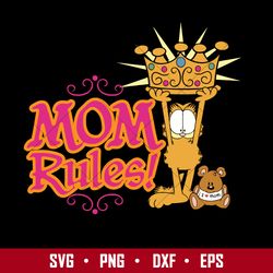 mom rules svg, mother's day svg, png dxf eps digital file