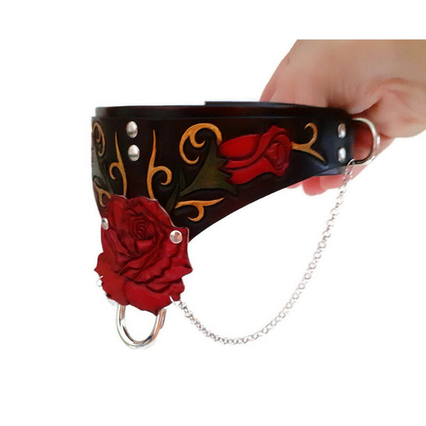 gothic roses slave collar.png