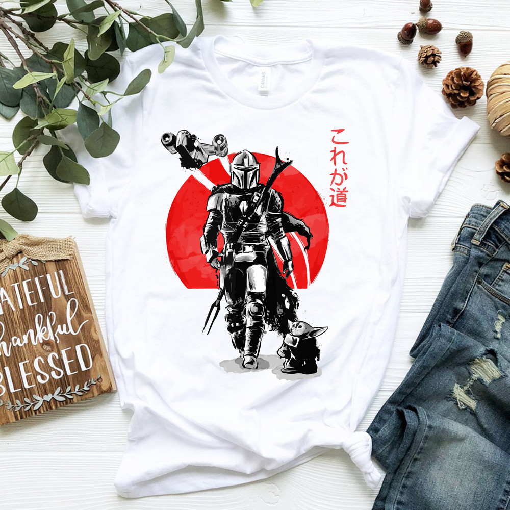 Star Wars The Mandalorian The Child Red Sun Ink Portrait Tank Top.png