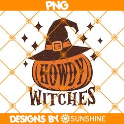 HOwdy Witches Sublimation PNG, HOwdy Witches png, Howdy Pumpkin PNG, Halloween Pumpkin, Retro Halloween PNG