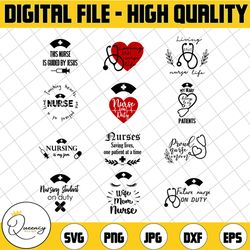 nurse svg bundle, nurse quotes svg bundle, nurse life svg, medical svg, nursing svg, stethoscope svg, nurse cut files