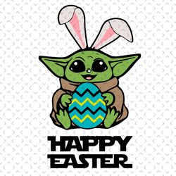 yoda happy easter svg, easter svg, easter yoda svg, easter star wars, bunny ear svg, easter eggs svg, yoda svg, baby yod