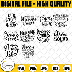 nurse svg bundle, stethoscope bundle svg, medicine svg set, nurse png pack, nurse quote, nurse clipart, nurse vector set