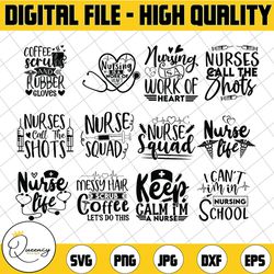 nurse bundle svg / cut file / cricut / silhouette / clip art / nurse life svg / nurse svg / stethoscope svg / dxf
