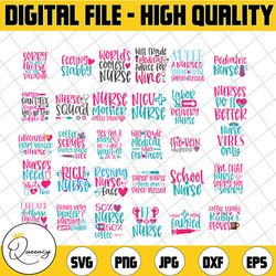 30 nurse svg | nurse svg bundle | nursing svg | nurse cut file | doctor svg | nurse quote svg | nurse saying | stethosco