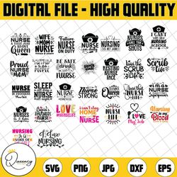 nurse bundle svg designs, nurse svg, nurse life svg, nursing svg file for cutting machine, silhouette cameo, cricut