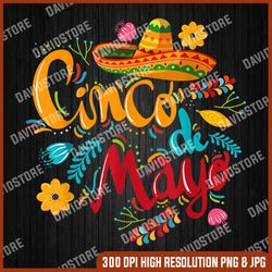 cinco de mayo png, fiesta sombrero 5 png, de mayo png, digital file, png high quality, sublimation, instant download
