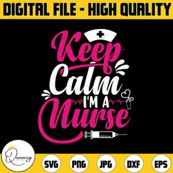 keep calm i'm almost a nurse svg, funny nurse svg, nurse quote svg, nurse life svg, nursing svg, medical svg, nurse shir