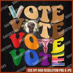 retro vote banned books png, reproductive rights png, digital file, png high quality, sublimation, instant download