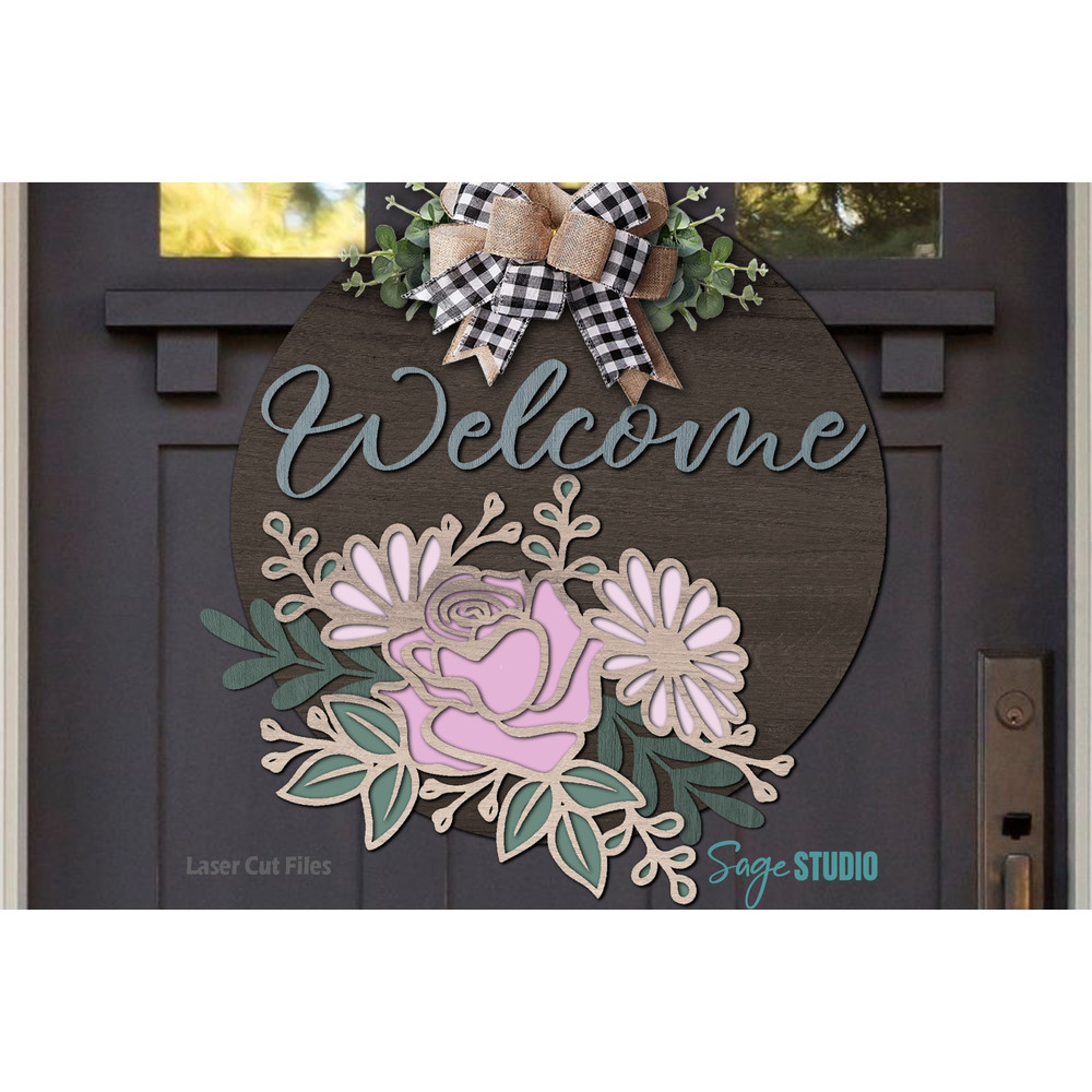 Rose Daisy SVG Laser Cut Files Nursery Decor SVG Monogram SVG Glowforge Files 3 SS.png