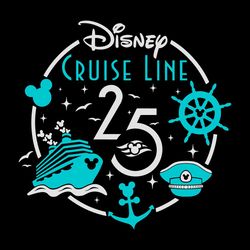 cruise line 25th silver anniversary at sea svg family cruise svg cutting files