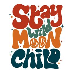 stay wild moon child svg retro hippie svg cutting files