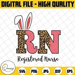 half leopard print rn digital download, png and jpeg files, registered nurse leopard, digital file for nurse