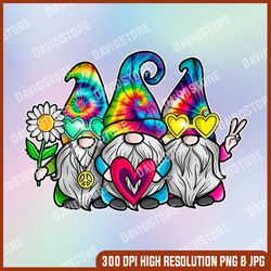groovy three hip-pi-e g-no-mes png, peace love g-no-mies png, digital file, png high quality, sublimation, instant