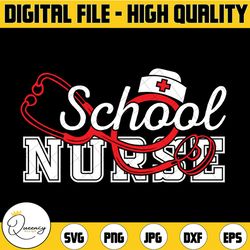 school nurse stethoscope heart svg file,nursing svg design -vector art commercial & personal use- cricut,silhouette,came