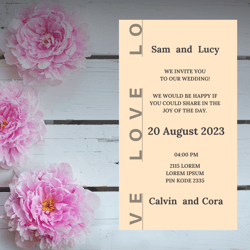 wedding invitation electronic digital for phone print invitation template canva with names