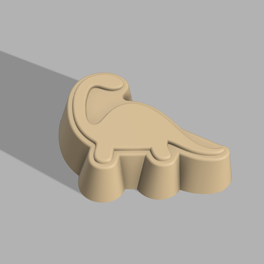 Brachiosaurus Bath Bomb Mold 3D model