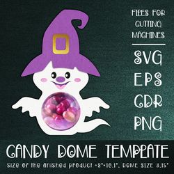 halloween ghost | candy dome template