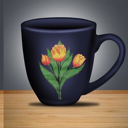 Watercolor sublimation Tulips PNG, JPEG