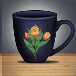 watercolor sublimation tulips png, jpeg