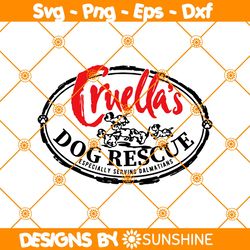 Cruellas Dog Rescue Svg, 101 Dalmations Disney Svg, Magic Kingdom Svg, Disney Villains Svg, Magic Kingdom Park SVG