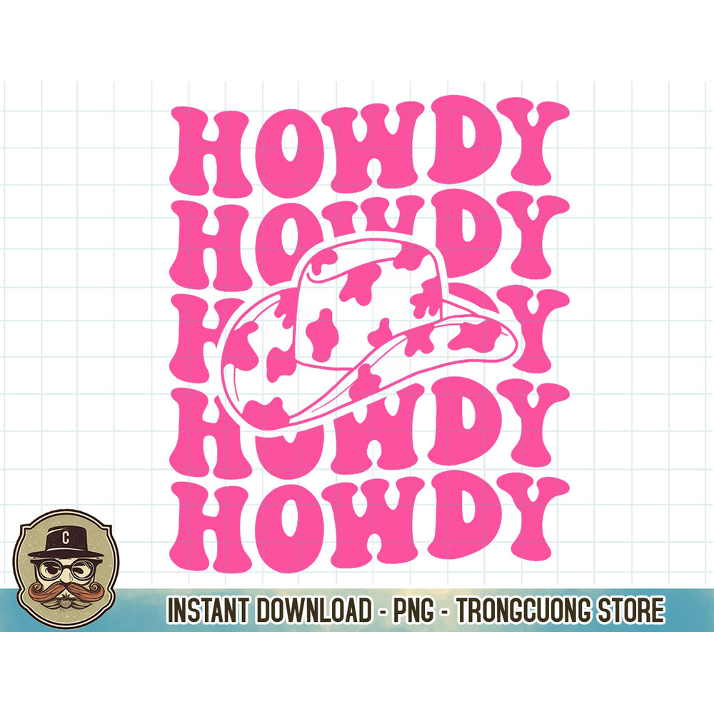 Rodeo White Howdy Western Retro Cowboy Hat Southern Cowgirl T-Shirt copy.jpg