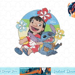 disney lilo & stitch - retro circle t-shirt.pngdisney lilo & stitch - retro circle t-shirt copy png sublimate