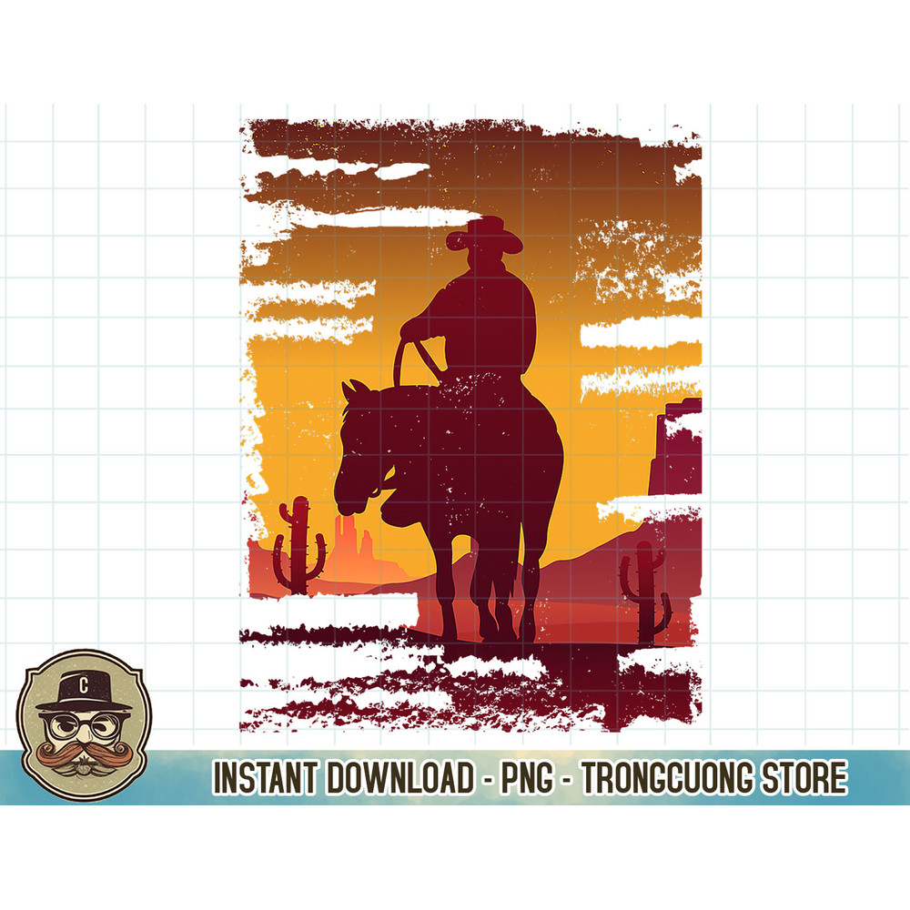 Saddle western cowboy T-shirt Retro Vintage Western Sunset copy.jpg