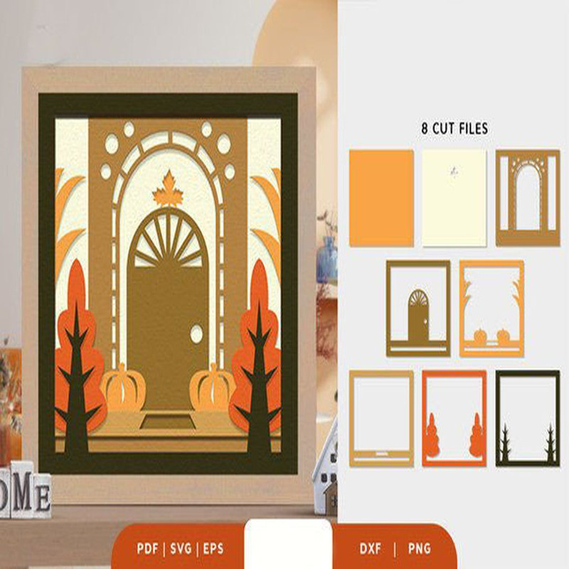 1080x1080 size Autumn-Home-Porch-3D-Layered-Paper-Cut-3D-SVG-67981200-2-580x386.jpg