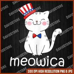 4th of july cat png, america independence day png, meowica patriotic png, usa flag cat png, cat lover png