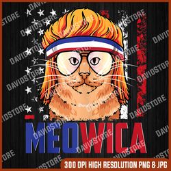 meowica cat png, png, 4th of july cat png, meowica png, meowica patriotic july 4th png, usa flag cat, paw print american