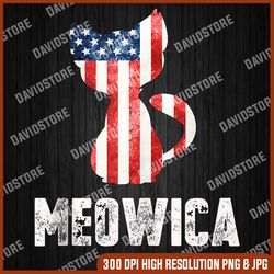 cat 4th of july meowica merica men usa american flag file png cat sublimation design, american flag png - printable