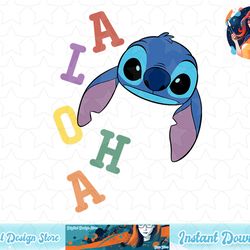 disney lilo & stitch aloha falling font colorful logo t-shirt copy png sublimate