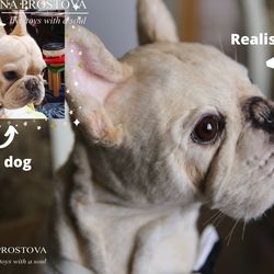 French Bulldog realistic plush animals. Ooak toy. Dog stuffed toy