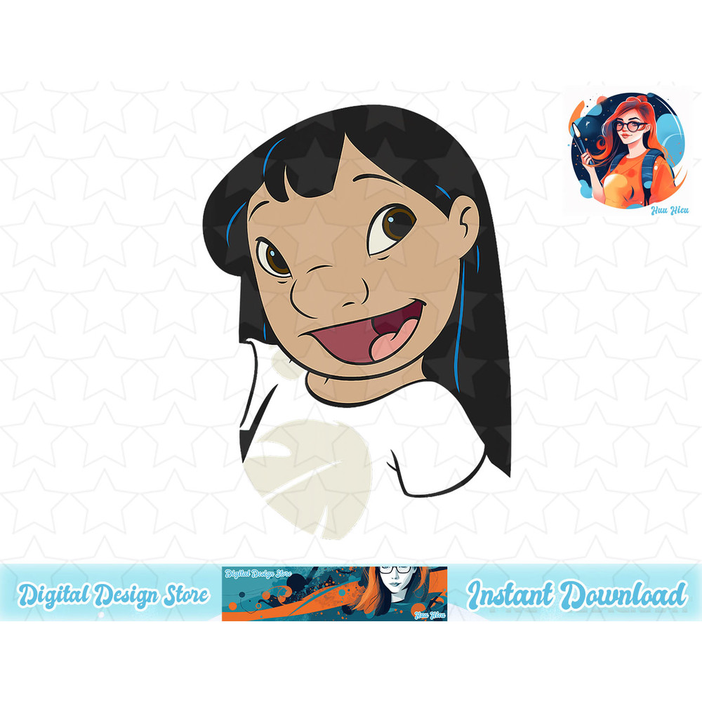 Disney Lilo & Stitch Big Lilo Smiling Face Front Shot T-Shirt copy.jpg