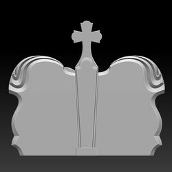 3D STL Model for CNC file Headstone for two
