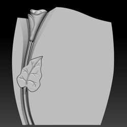 3D STL Model for CNC file Tombstone Calla Flowers