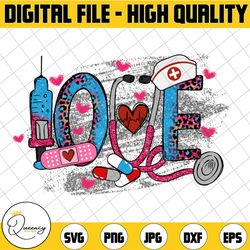 love nurse png, nurse png, love png, stethoscope png, nurse hat,sublimation designs download, digital download, hand dra