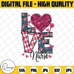 digital png file - love stethoscope heart plaid, leopard, floral nurse doctor mug, shirt sublimation design - instant do